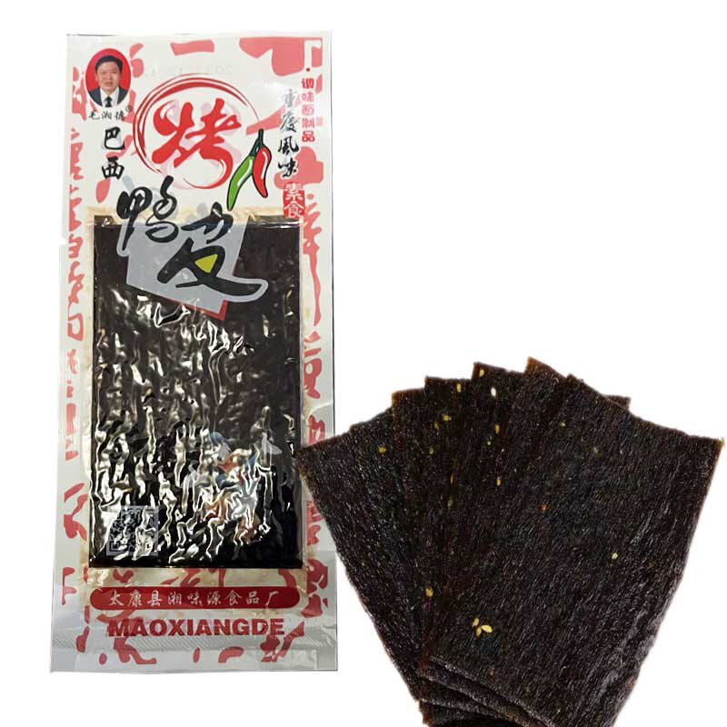 毛湘德巴西烤鸭皮大块辣条大辣片网红素8090后怀旧调味面筋制品