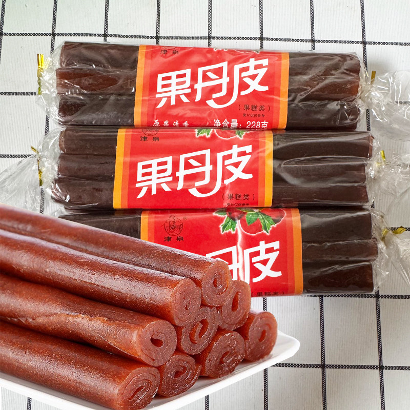 津泉果丹皮山楂卷山楂薄皮软果丹皮儿时怀旧休闲小零食1把9根