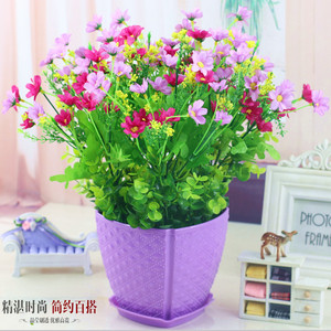 跳兰菊假花仿真花摆设客厅餐桌花艺摆件家居装饰塑料花束绢花盆栽