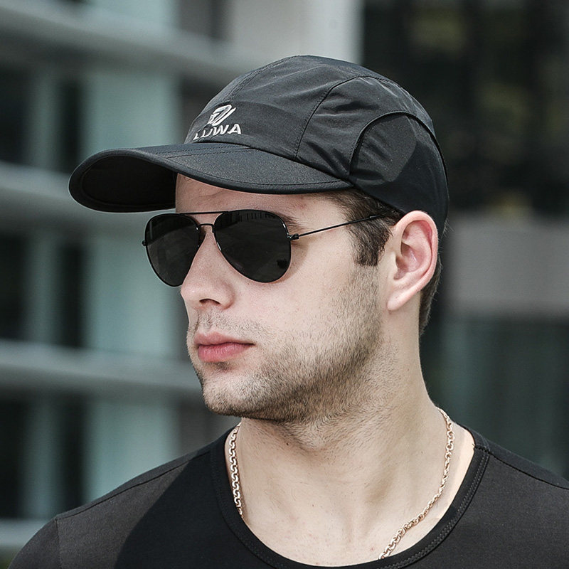 帽子男夏遮阳帽防晒户外太阳帽透气鸭舌帽可折叠棒球帽男潮牌韩版