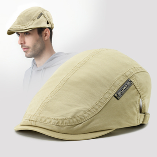 路瓦大头围帽子男士春秋新款棉透气大小码贝雷帽中老年遮阳前进帽