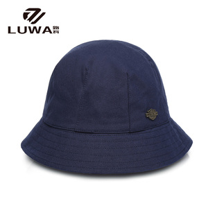 小帽檐渔夫帽女日系夏大头围圆顶盆帽小号遮阳防晒渔夫帽男水桶帽