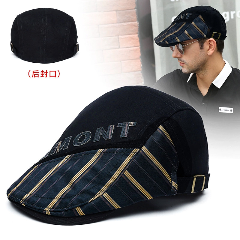 2025秋季新款贝雷帽男士青年鸭舌帽拼接时尚条纹个性女生棉质单帽,服饰配件/皮带/帽子/围巾,帽子,淘宝优惠券,粉丝福利购,淘宝优惠卷