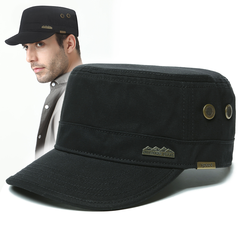 路瓦春秋新款男士高档平顶帽