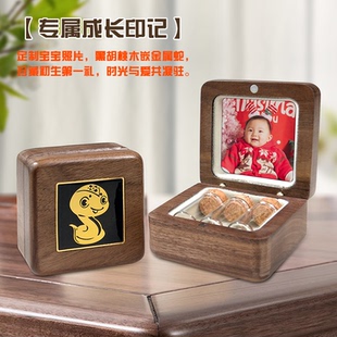 婴儿脐带收藏盒自制胎发纪念品胎毛收纳袋新生宝宝乳牙保存储存瓶