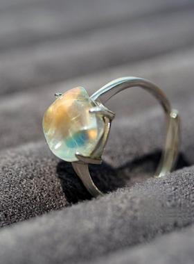 彩虹月光石性价比超高天然宝石