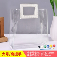 Большая ручка, пигментированная льняная сумка