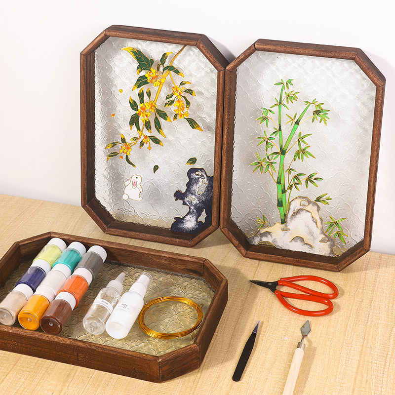 中秋节手工diy掐丝珐琅画景泰蓝