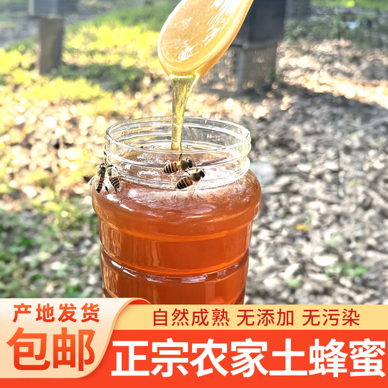 河源土蜂蜜纯正农家自产荔枝龙眼百花蜜糖瓶装零无添加土特产包邮