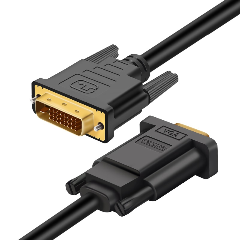 DVI转VGA线 18+1转换器 24+1DVI-D公对公线 电脑显卡显示器连接线
