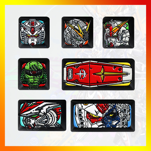 机械键盘高达个性键帽锌合金属键帽机动战士海盗牛骷髅元祖高达盾