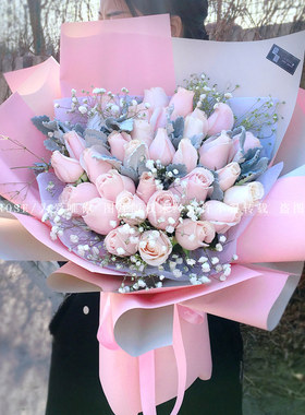 母亲节鲜花速递生日玫瑰花真花