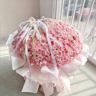 999朵玫瑰花365朵520朵生日求婚表白花束北京同城鲜花情人节送花