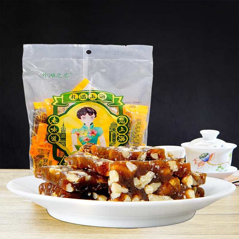 外滩之恋礼遇上海老味道枇杷梨膏核桃糕388g特产软糖休闲零食糖果