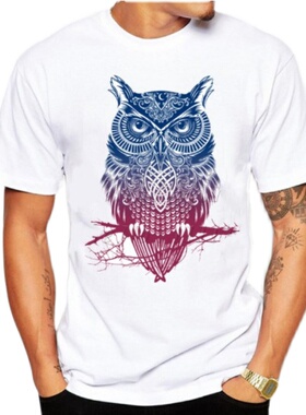 夏 薄款短袖T恤男青年图案打底衫summer white black t-shirt men