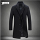 autumn Coat Blends Wool Jacket Trench Parka for Jackets Men