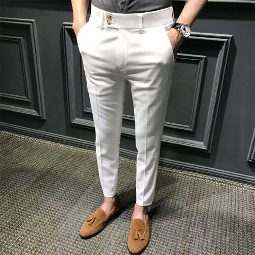 西裤男韩版西装裤小脚九分裤潮