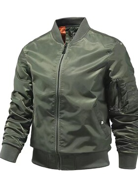 Men autumn winter baseball jacket warm bomber coats zipper