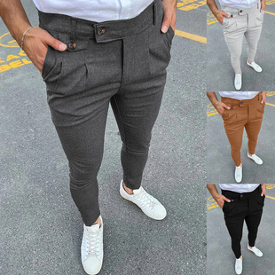 Men Suit Pants Formal Trousers Pantalone Hombre Stretch Slim