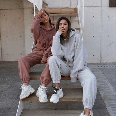 秋冬卫衣女装休闲外套运动套装女