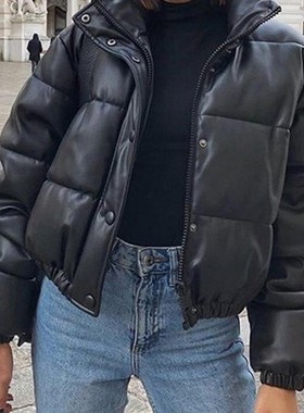 Winter women's coat Warm thick leather Parkas femal jacket