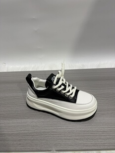 真皮圆头厚底休闲浅口平底小白单鞋 2025春新款 温州处理鞋 断码 特价