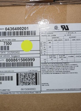 50包邮开票！  MOLEX 436400201 原厂正品，现货实价，43640-0201