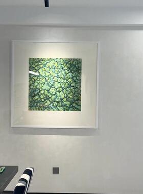只此青绿 现代简约北欧风客厅装饰画小众艺术绿色系轻奢极简挂画