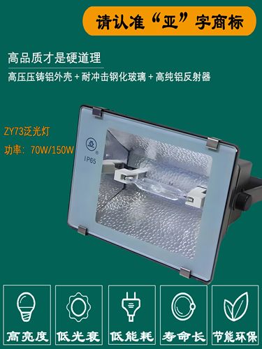 上海世纪亚明ZY73金卤灯ZY303钠灯投光灯泛光灯户外防水射灯150W