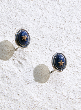 Apt 2025AW 午夜星辰 红纹石 黑玛瑙耳钉