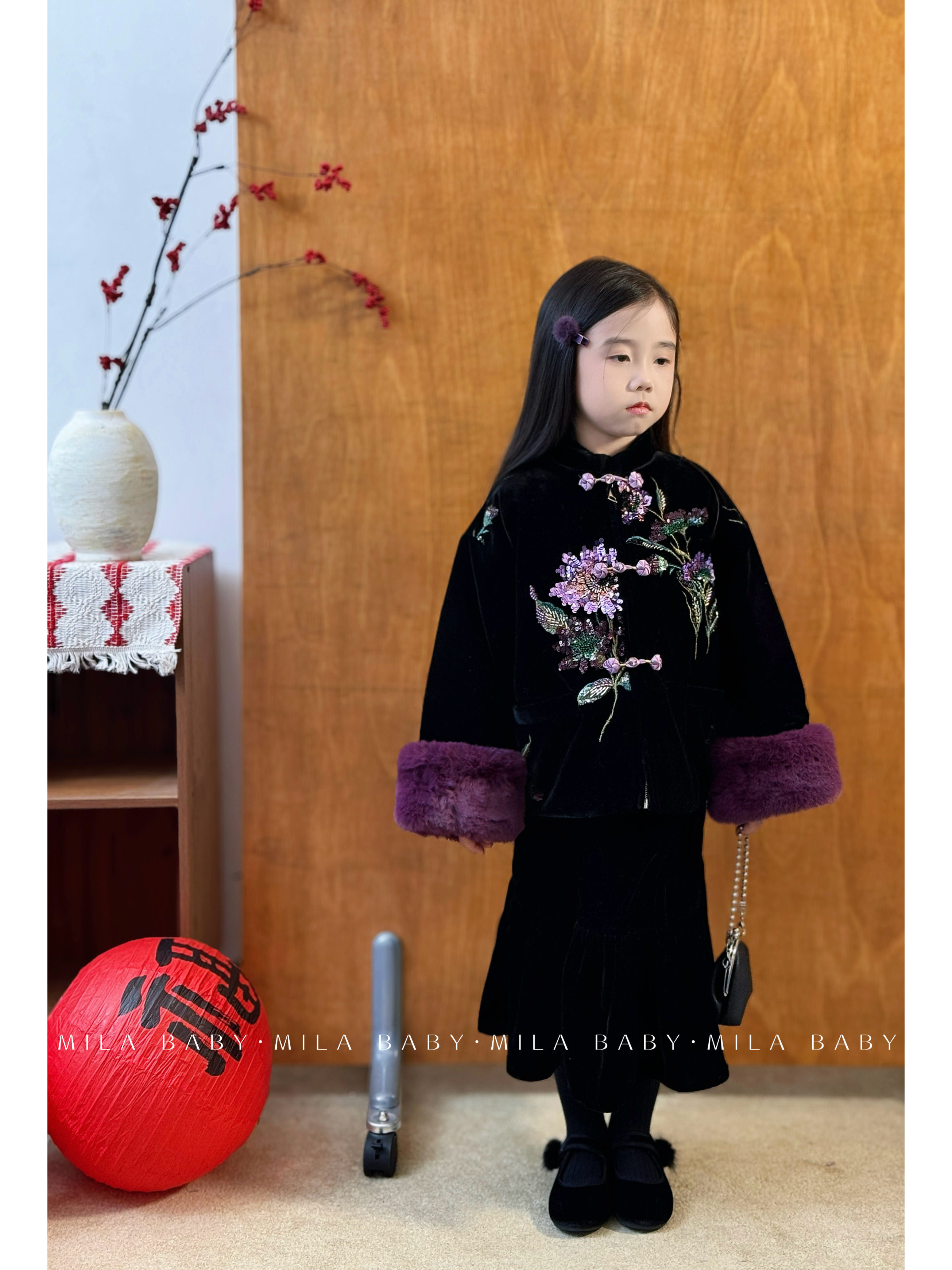 MILA BABY2025冬季新款女童新中式国风唐装儿童加厚保暖刺绣外套,童装/婴儿装/亲子装,唐装,淘宝优惠券,粉丝福利购,淘宝优惠卷