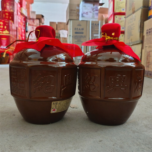 会稽山绍兴黄酒典藏五年花雕酒加饭酒陶坛装1.5L*2坛糯米老酒