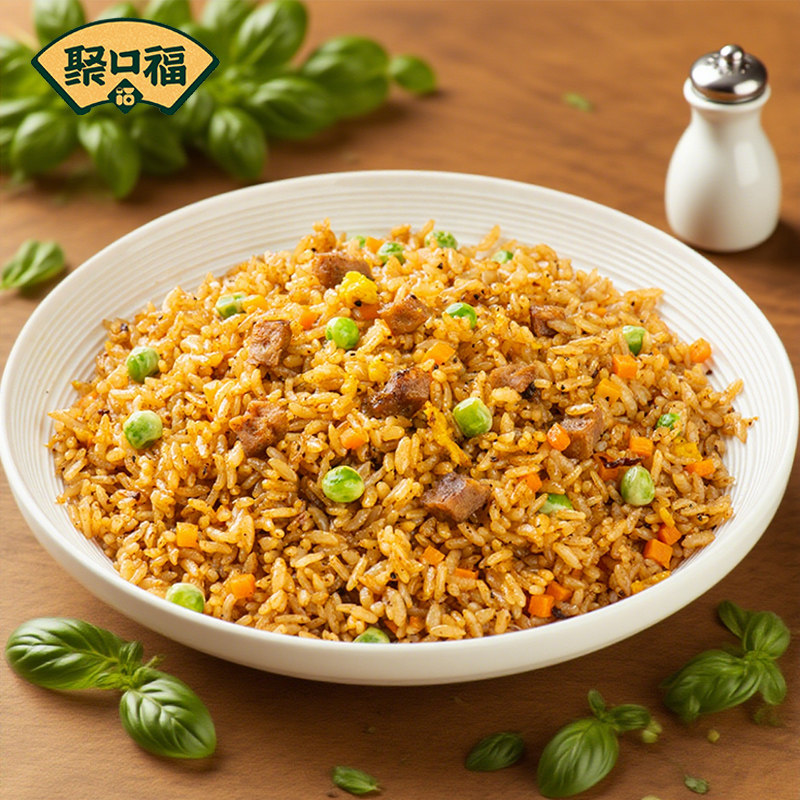 聚口福黑椒牛肉炒饭400g蛋炒饭预制菜速食微波炉米饭外卖快餐商用