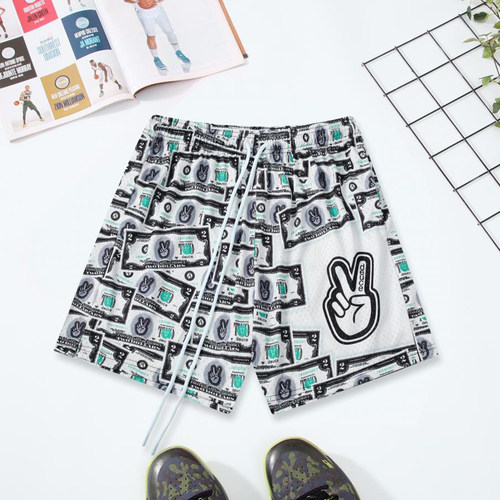 STNP美式胜利V手势迷彩四分裤