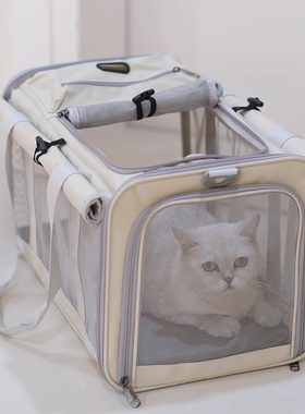 大号猫包便携外出大容量猫咪宠物猫袋缅因布偶防应激两只胖猫透气