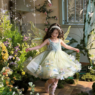 女童春夏季连衣裙2026新款洋气儿童绿野仙踪公主裙超仙女孩网纱裙