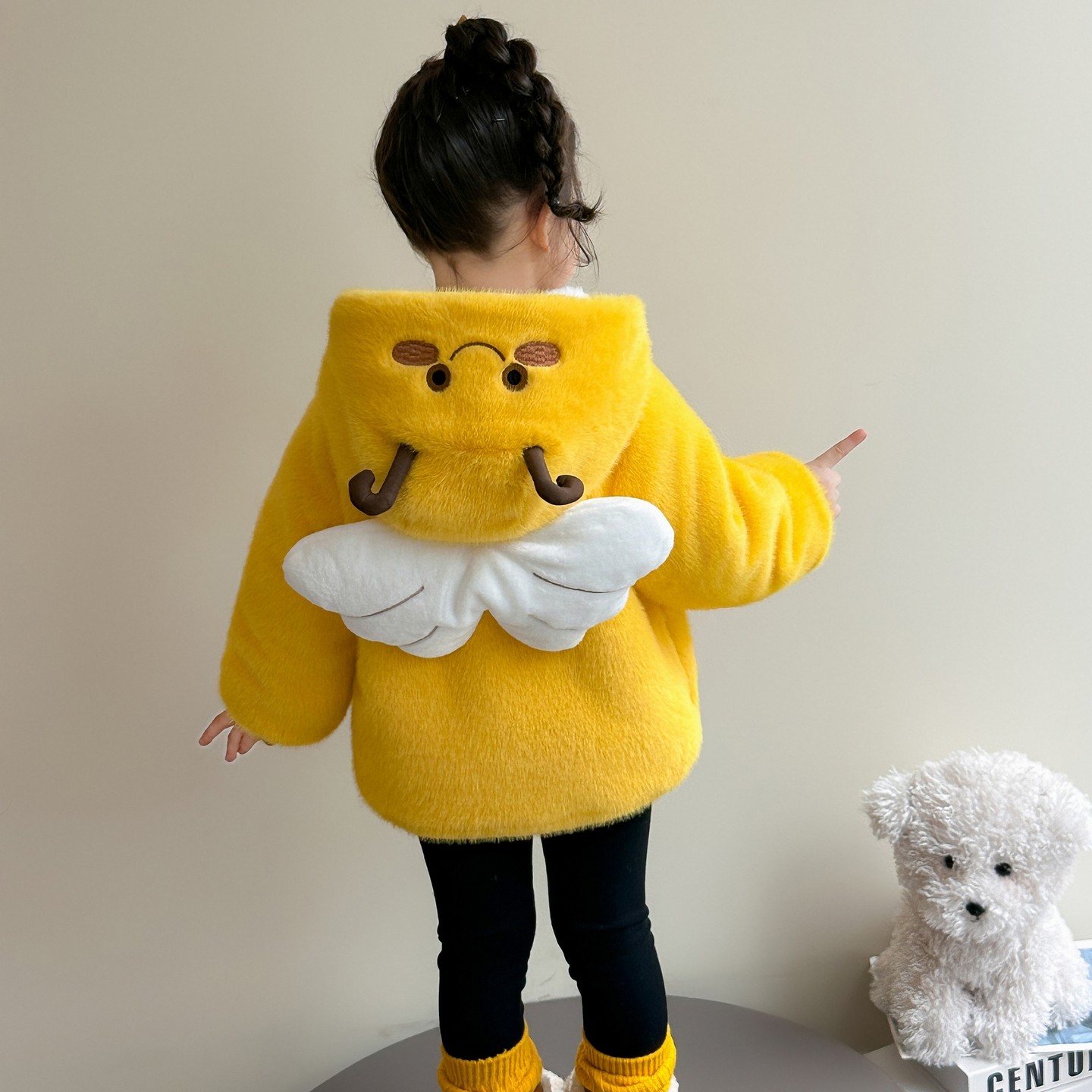 儿童皮草外套2025新款洋气女童加绒加厚保暖棉衣可爱宝宝蜜蜂冬装,童装/婴儿装/亲子装,皮草/仿皮草,淘宝优惠券,粉丝福利购,淘宝优惠卷