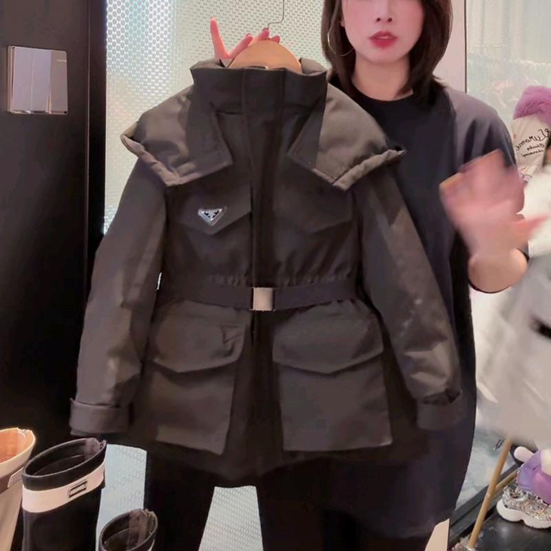 幂幂同款羽绒服2025冬装新款女童白鸭绒中长款派克服连帽加厚外套