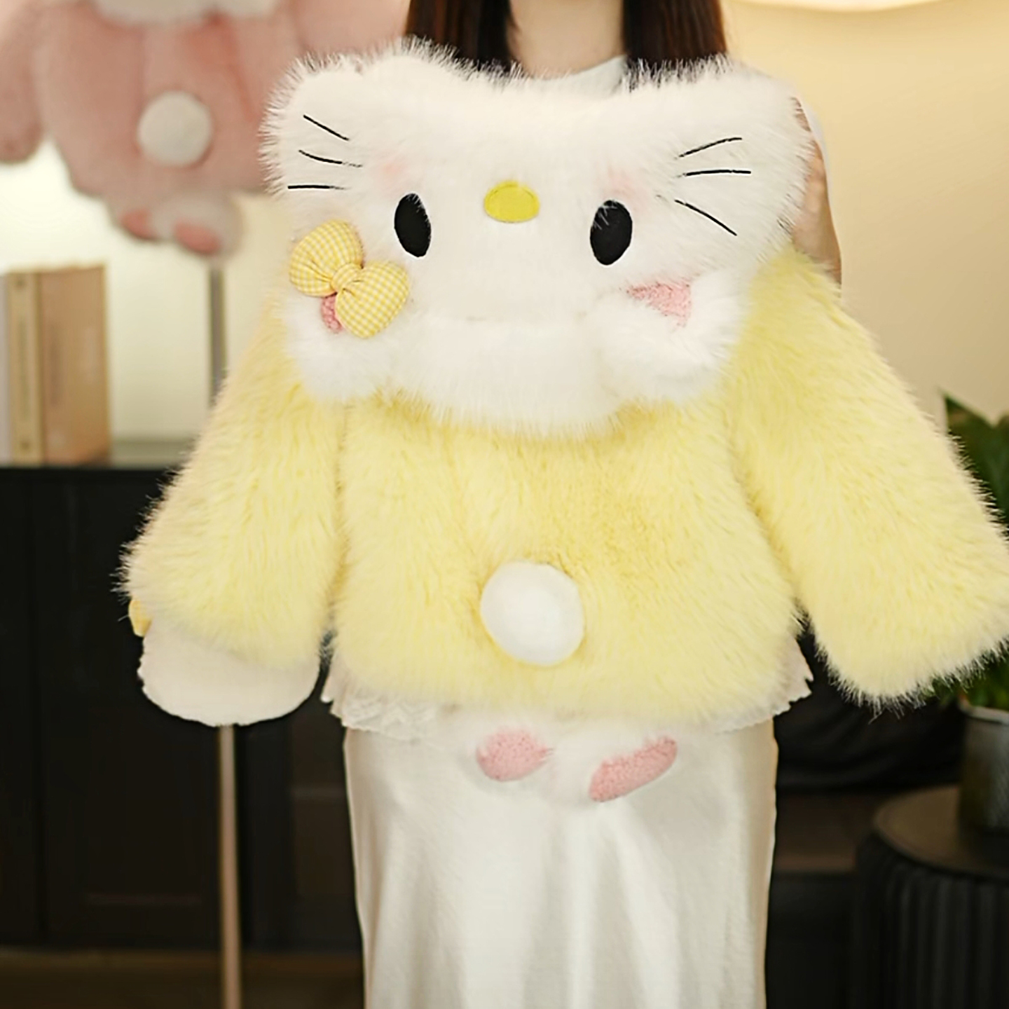 女童皮草外套新款洋气儿童秋冬装加绒加厚宝宝保暖毛茸茸Kitty猫