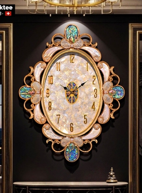 瑞士Clean ktee欧式轻奢装饰挂钟高级感创意客厅家用挂墙时钟表