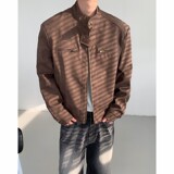 春装美式复古皮衣男机车夹克短款机能风个性外套D212JK45P80，男装夹克，电商D212