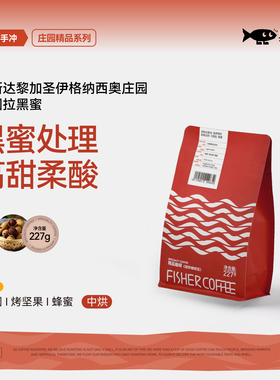 Fisher啡舍 哥斯达黎加卡图拉黑色蜜处理手冲咖啡豆中度烘焙227g