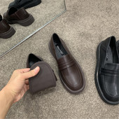 女2025年春夏新款 jk乐福女鞋 子百搭韩版 单鞋 英伦风黑色小皮鞋 潮