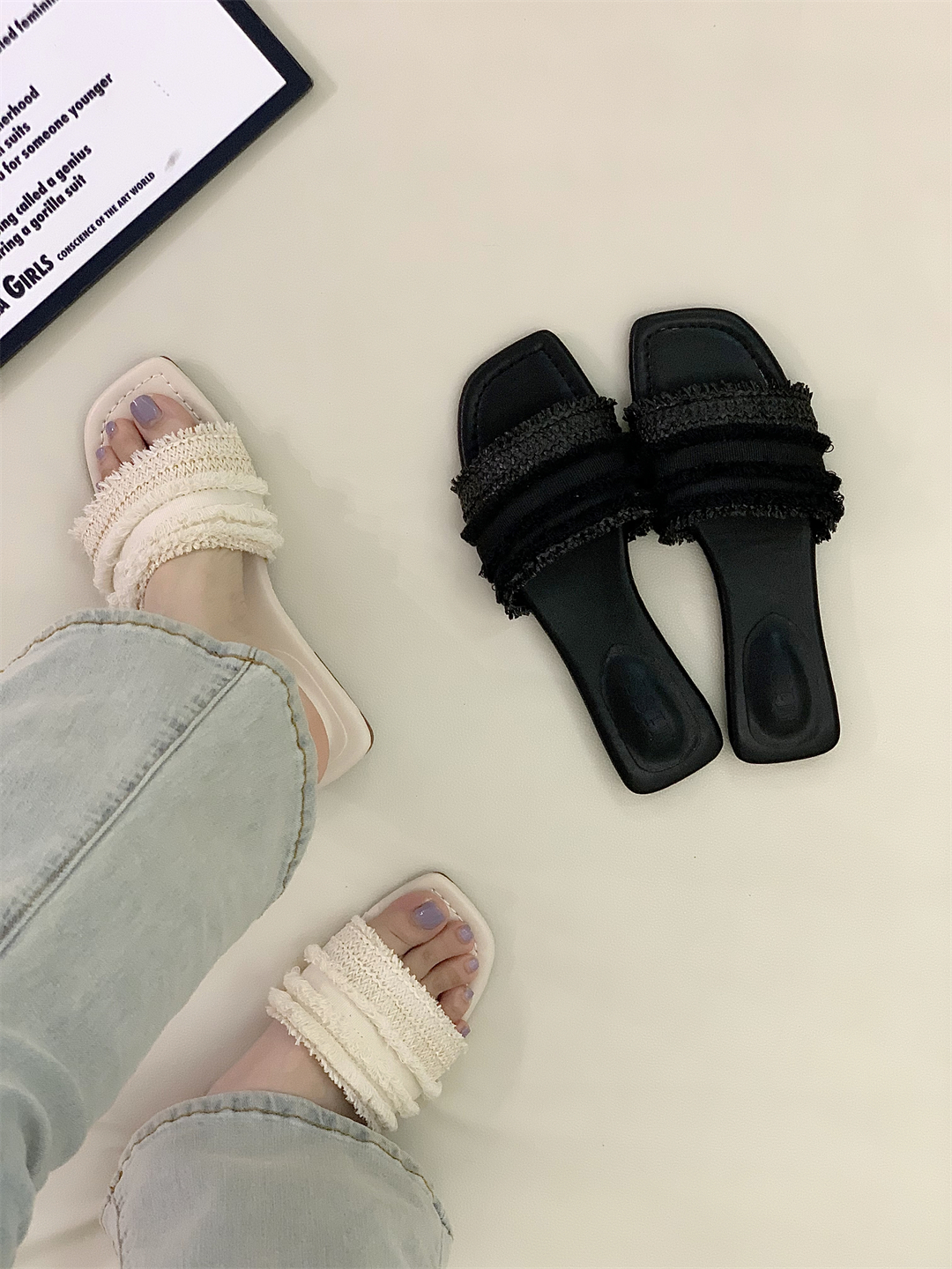 平底拖鞋女春夏外穿波