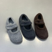 4CM内增高 芭蕾舞玛丽珍鞋 魔术贴浅口加绒保暖棉鞋 女冬浅口豆豆鞋