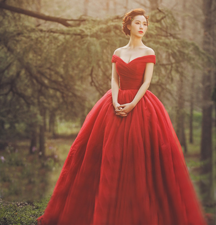Studio theme clothing gules Trailing wedding dress girl Catwalk Arts exam photograph Photo stage show Strapless dressesin the Women's clothing/Boutique , Costume/National costume/Stage costumes , National costume/Costumes  category - from Buy2taobao.com to provide professional Taobao agent buy service