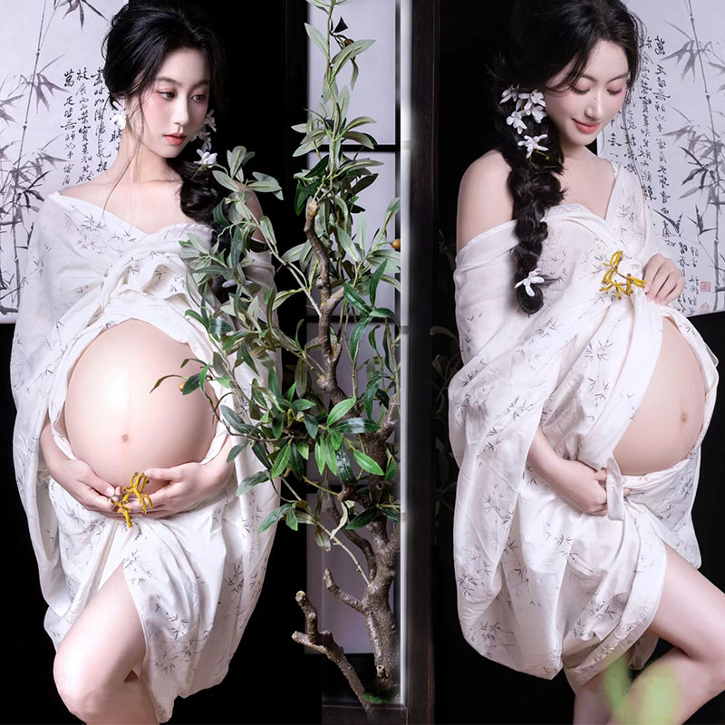 影楼新款孕妇摄影服装简约时尚孕妈咪写真服纯欲性感高级写真服装