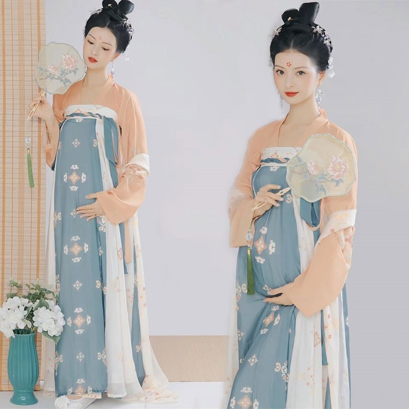 新款孕妇主题服装拍照唐制小众温柔风工作室写真服装孕妈古风汉服