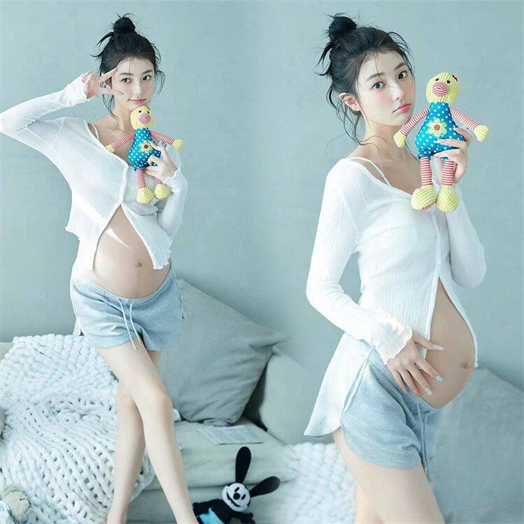 影楼新款孕妈咪唯美写真摄影服装
