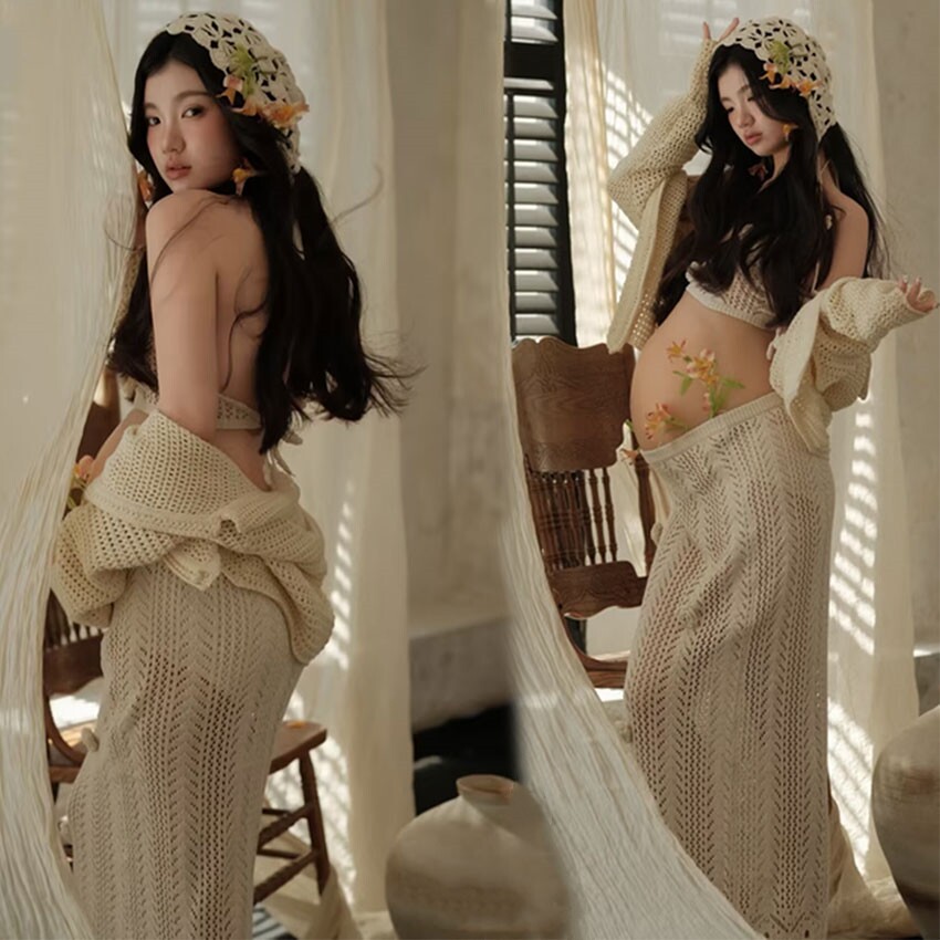 影楼孕妇照摄影大肚子写真服饰